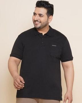 men regular fit polo t-shirt with patch pocket