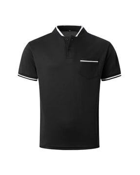 men regular fit polo t-shirt with patch pocket