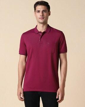 men regular fit polo t-shirt with patch pocket