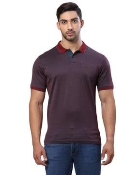 men regular fit polo t-shirt with patch pocket