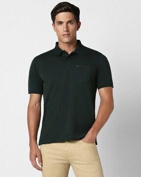 men regular fit polo t-shirt with patch pocket