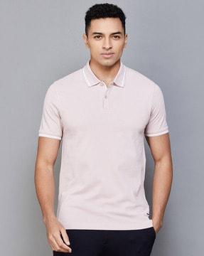 men regular fit polo t-shirt with short sleeves