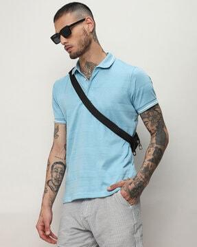 men regular fit polo t-shirt with short sleeves