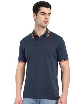 men regular fit polo t-shirt with short sleeves