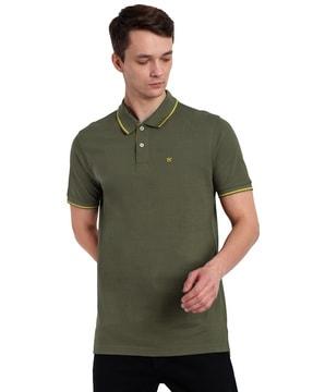 men regular fit polo t-shirt with short sleeves