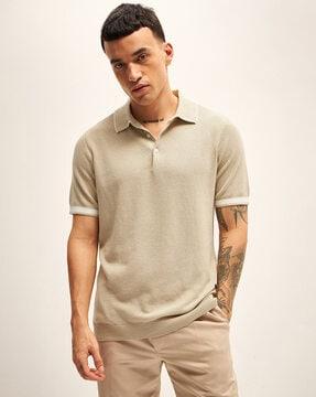 men regular fit polo t-shirt with short sleeves