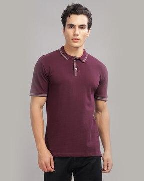 men regular fit polo t-shirt with short sleeves