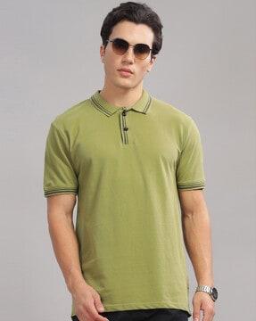 men regular fit polo t-shirt with short sleeves