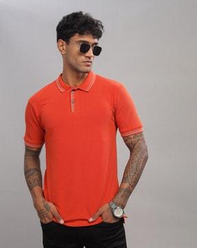 men regular fit polo t-shirt with short sleeves