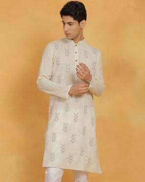 men regular fit printed kurta