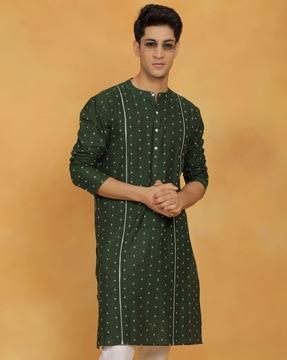 men regular fit printed kurta