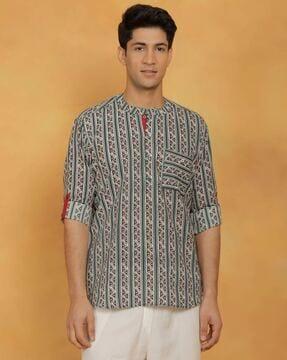 men regular fit printed kurta