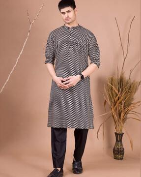 men regular fit printed kurta