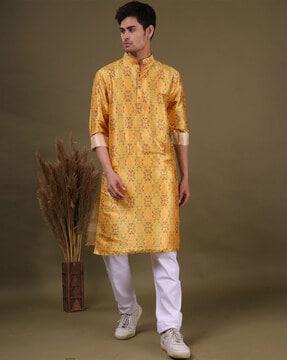 men regular fit printed kurta