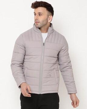 men regular fit puffer jacket