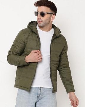 men regular fit puffer jacket