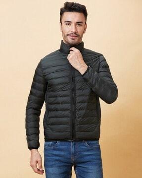 men regular fit puffer jacket