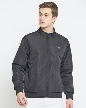 men regular fit reversible bomber jacket