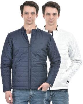 men regular fit reversible puffer jacket