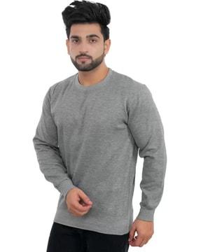 men regular fit round-neck sweatshirt