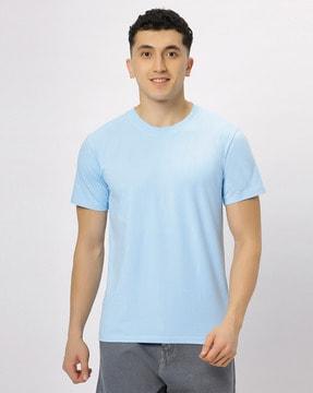 men regular fit round-neck t-shirt with short sleeves