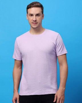 men regular fit round-neck t-shirt with short sleeves