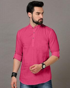 men regular fit shirt kurta