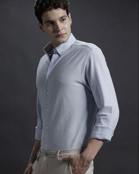 men regular fit shirt with button-down collar