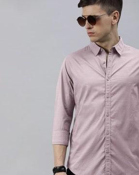 men regular fit shirt with cutaway collar