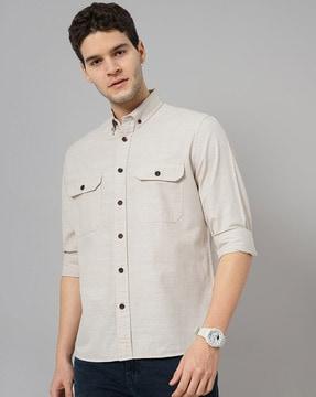 men regular fit shirt with cutaway collar
