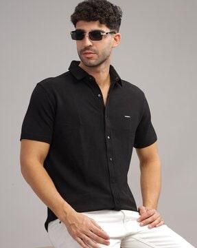 men regular fit shirt with cutaway collar