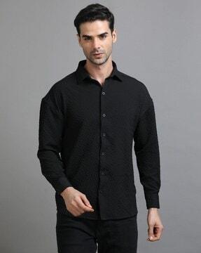 men regular fit shirt with cutaway collar