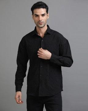 men regular fit shirt with cutaway collar