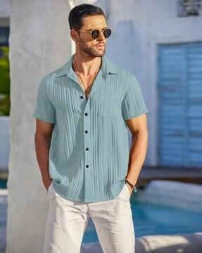 men regular fit shirt with cutaway collar