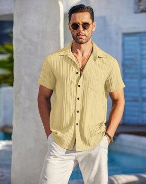 men regular fit shirt with cutaway collar