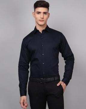 men regular fit shirt with full sleeves