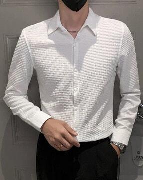 men regular fit shirt with full-sleeves