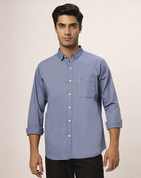 men regular fit shirt with full sleeves