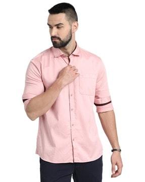 men regular fit shirt with patch pocket