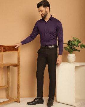 men regular fit shirt with patch pocket