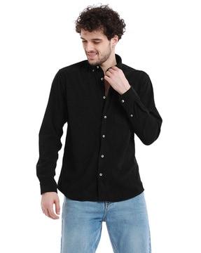 men regular fit shirt with patch pocket