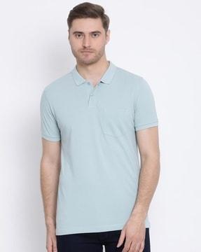 men regular fit shirt with patch pocket