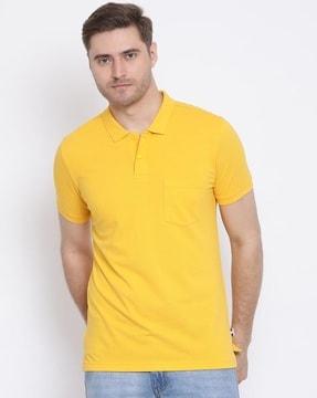 men regular fit shirt with patch pocket