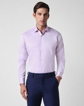 men regular fit shirt with patch pocket