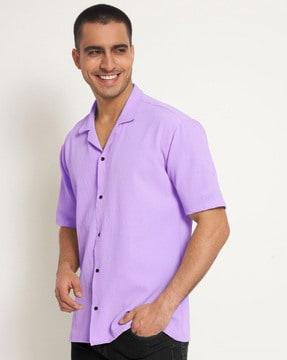 men regular fit shirt with short sleeves