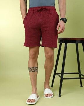 men regular fit shorts with elasticated drawstring waist