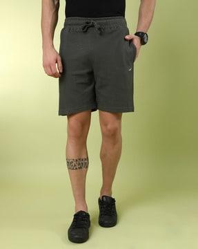 men regular fit shorts with elasticated drawstring waist