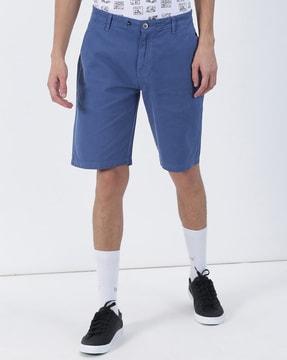 men regular fit shorts with insert pockets