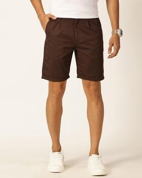 men regular fit shorts with insert pockets