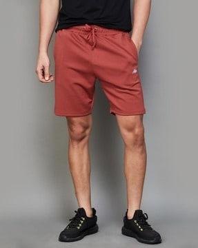 men regular fit shorts with logo print